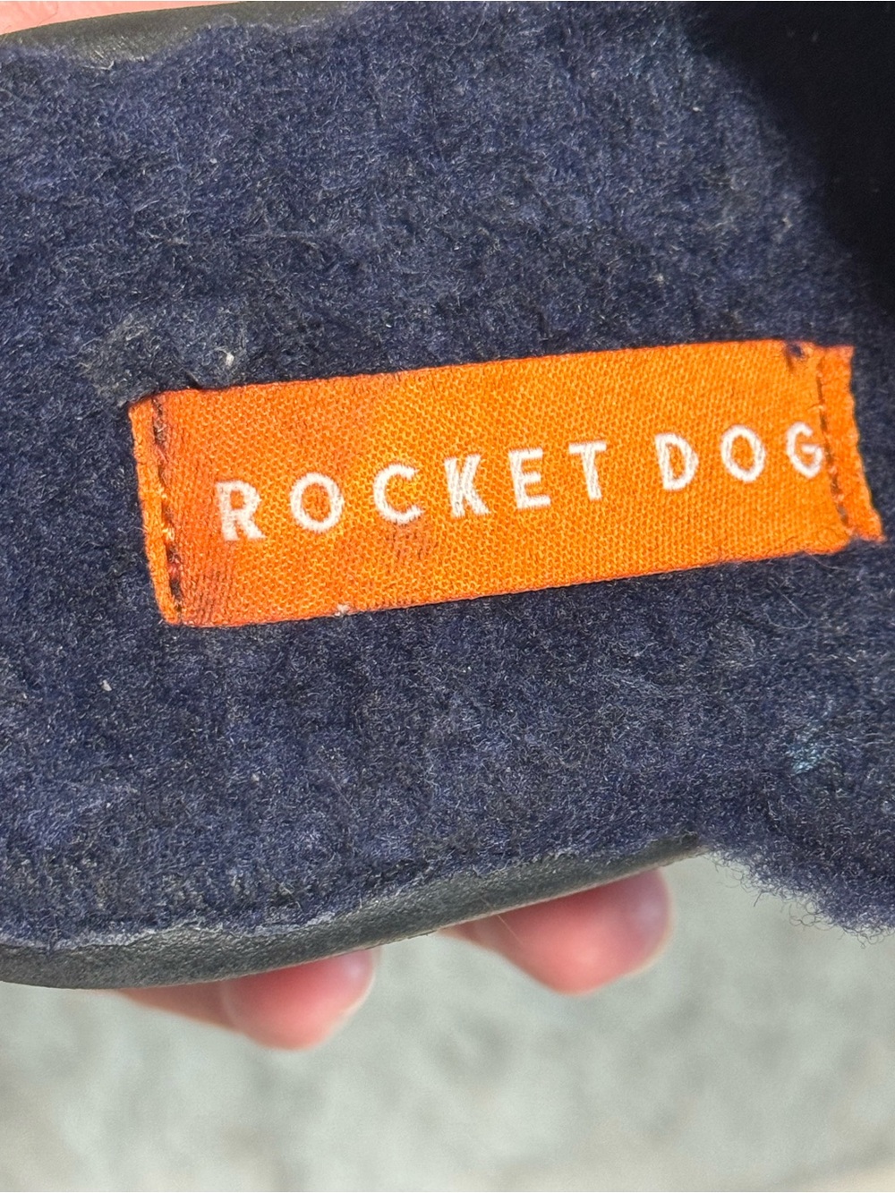 Rocket Dog Fran Navy Suede Platform Clogs Fuzzy Lined Mules 90s Y2K Size 6 - Picture 10 of 12